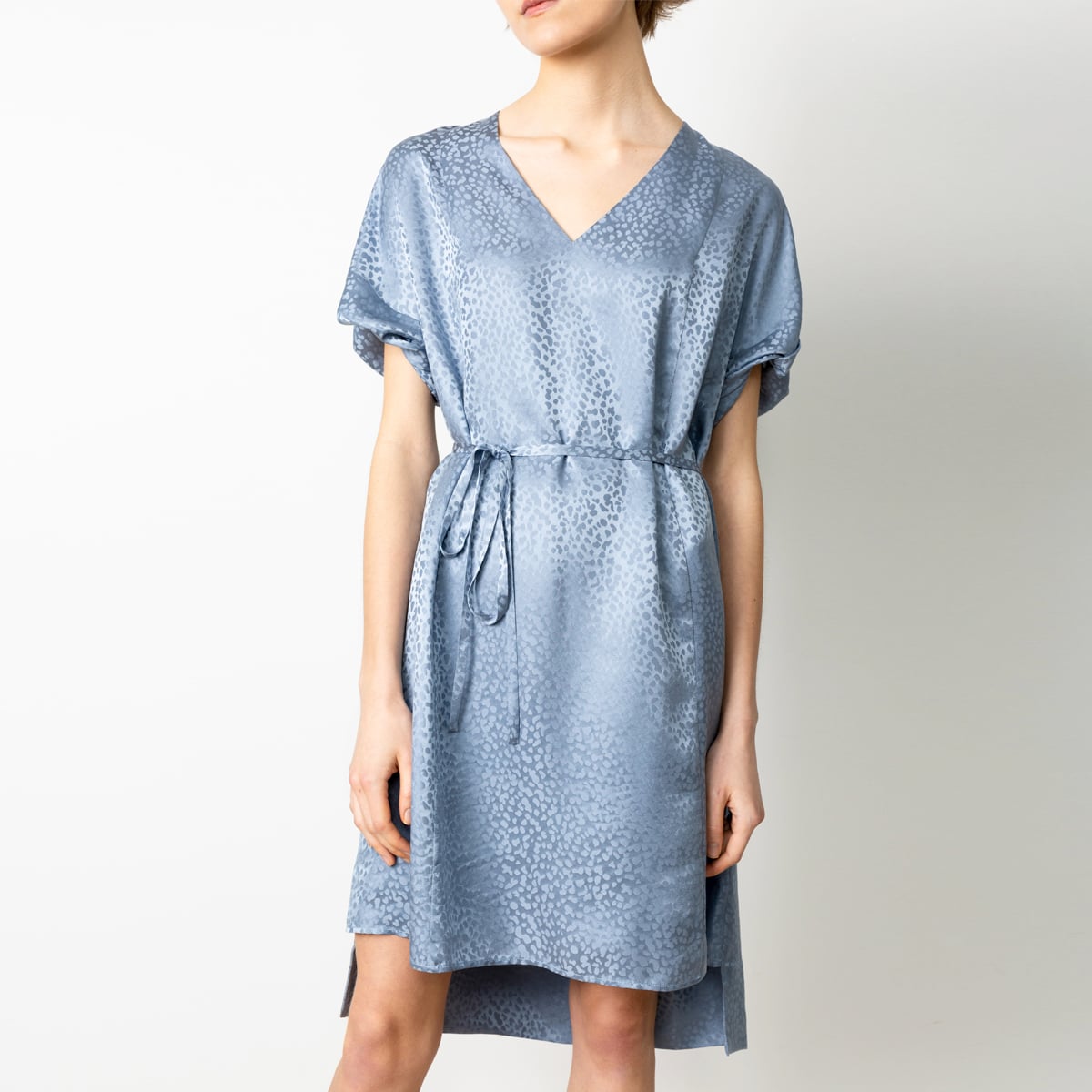 Day dress blue silk