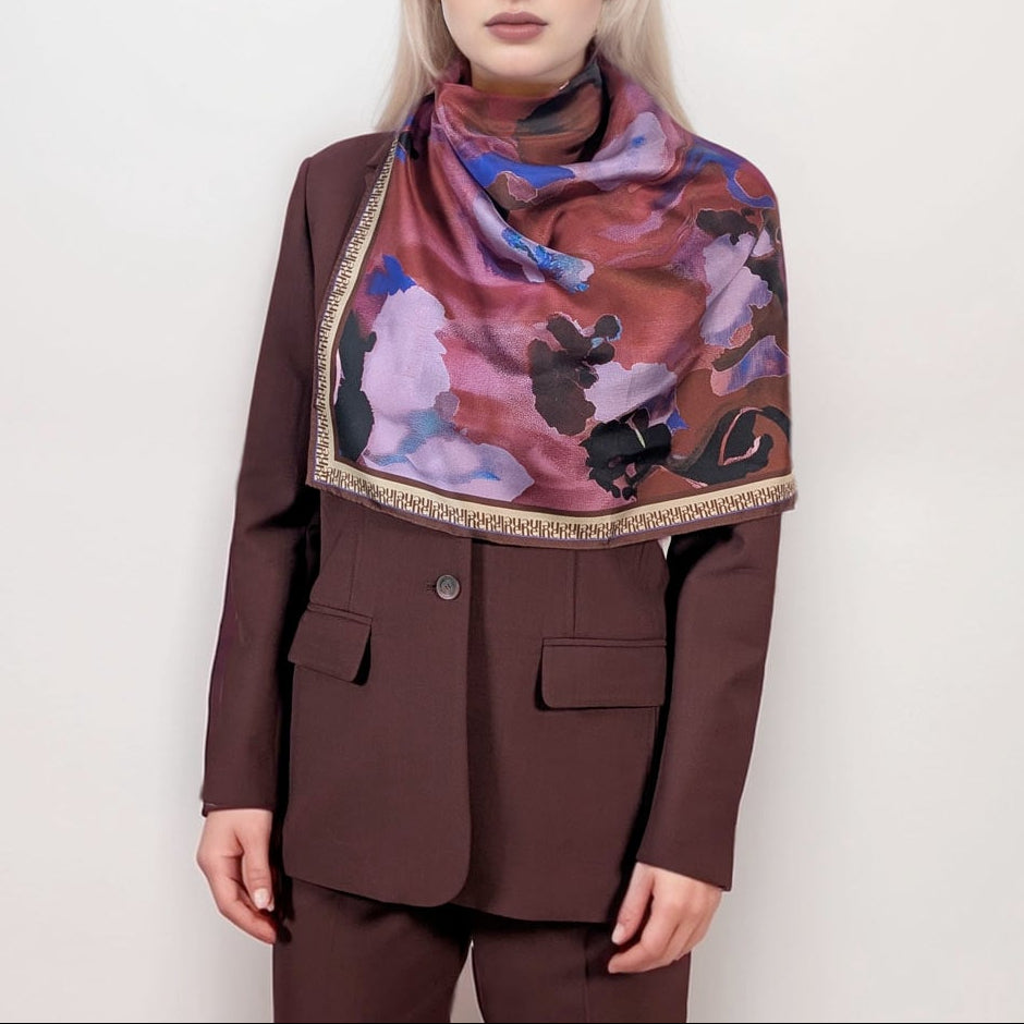 Bourgogne silk scarf