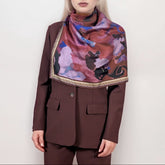 Bourgogne silk scarf