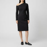 Short Claire black one shoulder dress