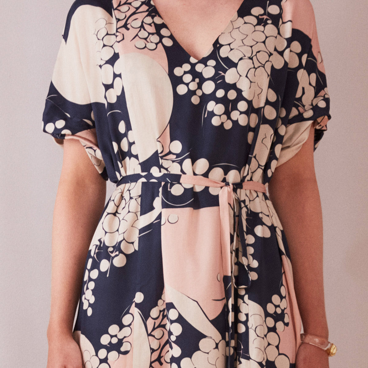 Sustainable printed V-neck dress Day