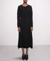 dress in black silk