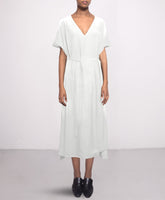 silk dress off white