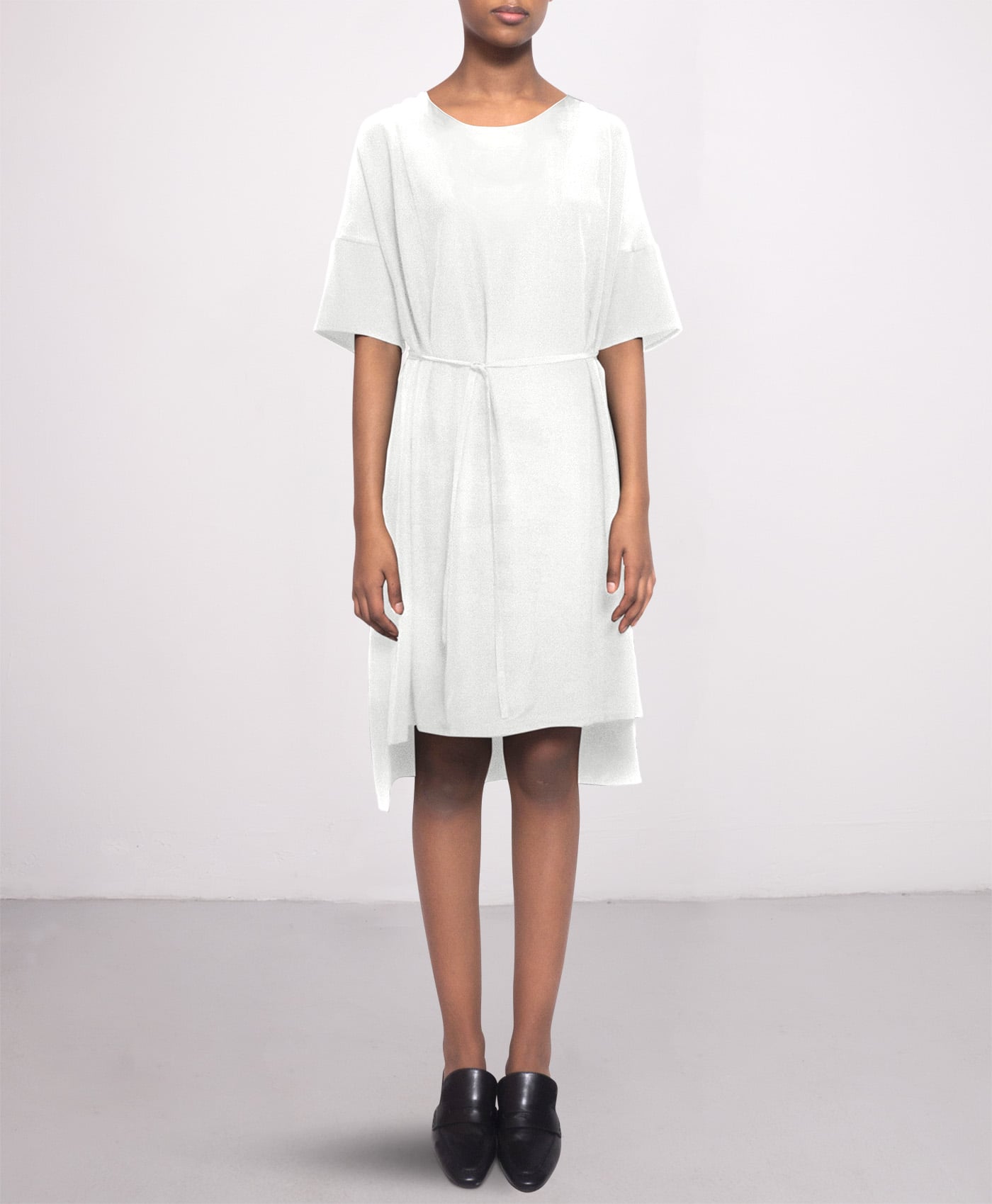 off white silk dress