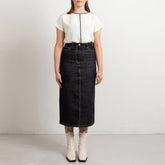 Custom fit denim skirt