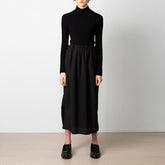 Florence black silk skirt
