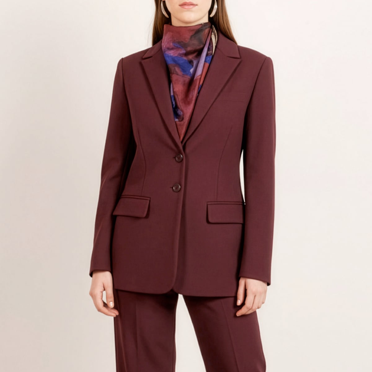 Burgundy wool blazer Grace