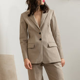 Grace cotton blazer Sand