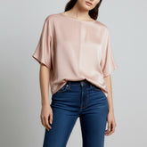 Mains Pink silk top
