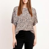 Oversized Tee Dots – Effortless Silk Statement