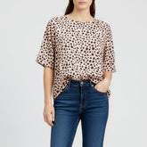 Oversized Tee Dots – Effortless Silk Statement