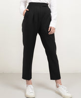 Pleated wool trousers