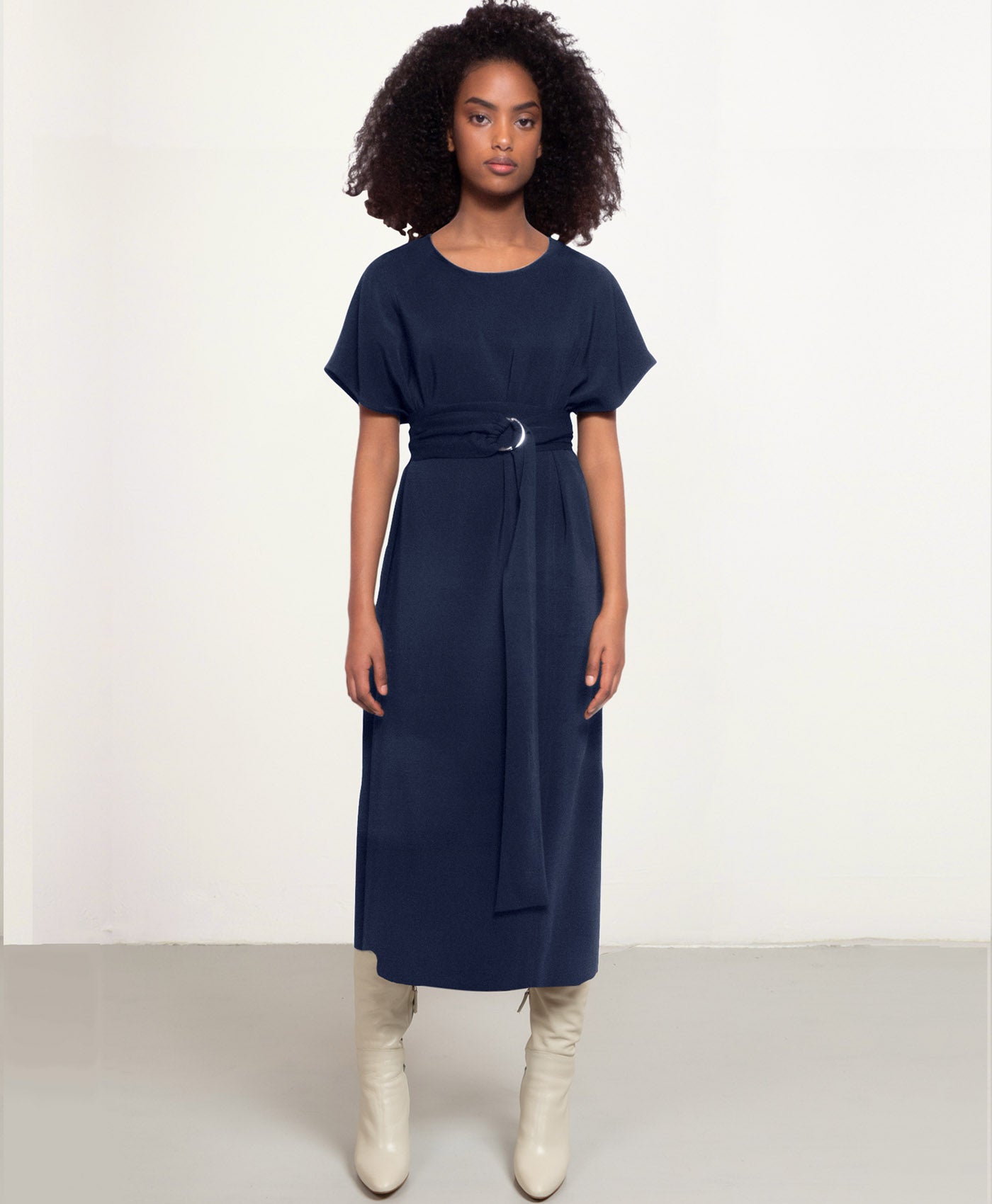 sunday dress navy blue