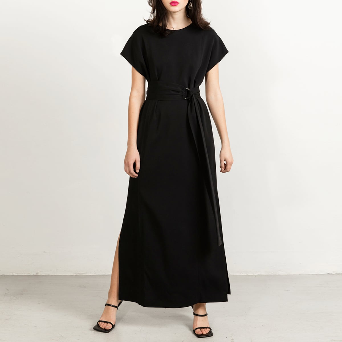 Long Black Sunday Dress SS RN