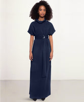 custom-fit dress in navy