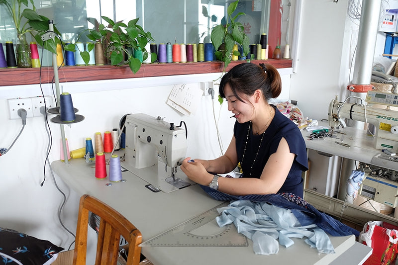 scarf factory sewing