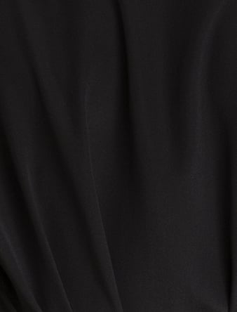 Long day silk dress in Black LS VN
