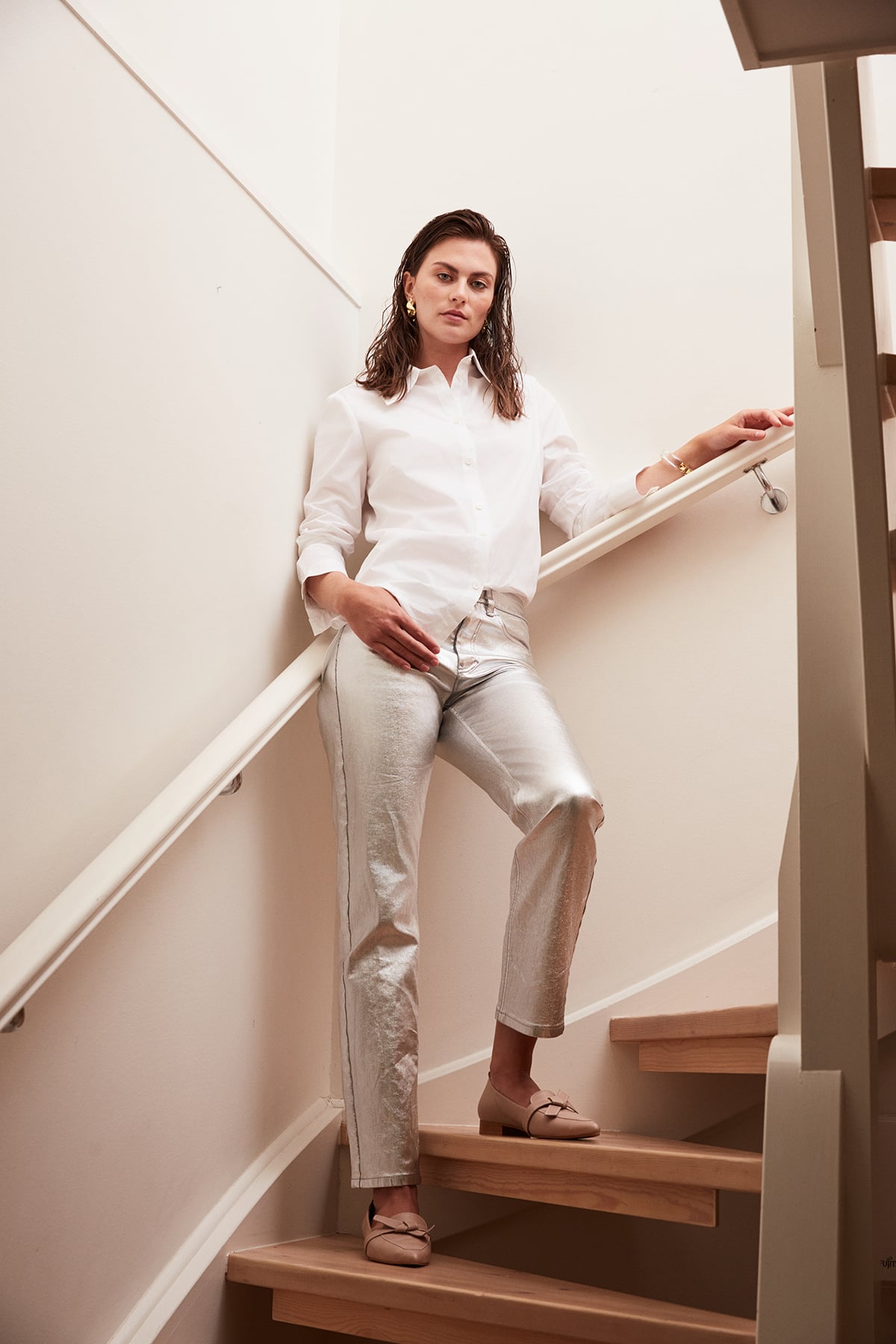 Essential shirt in White Poplin