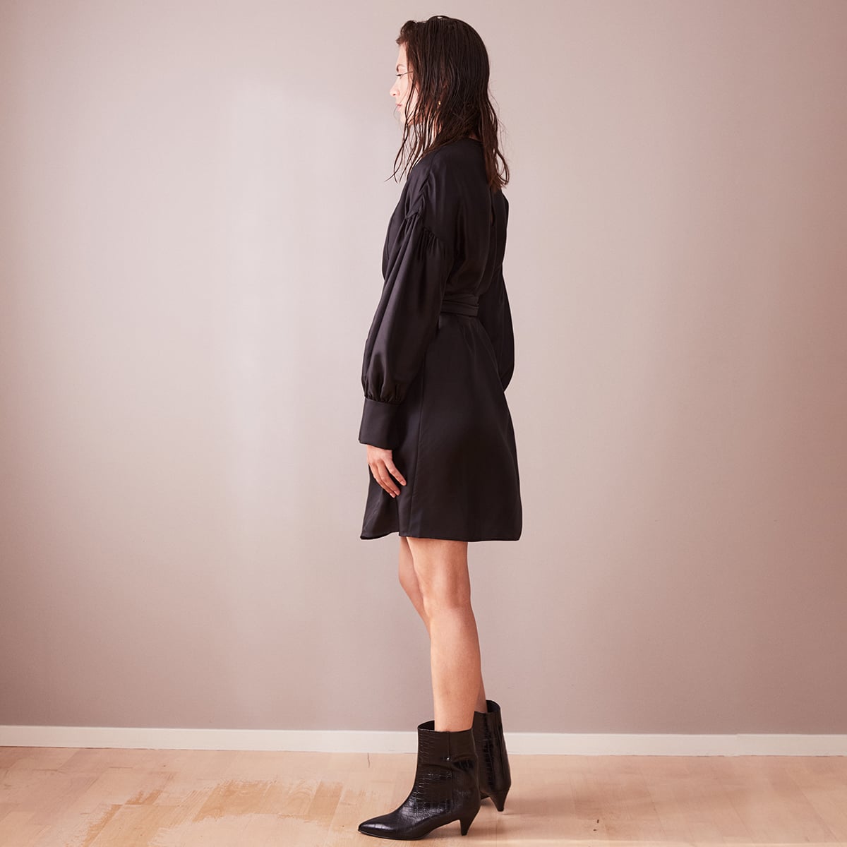 Black silk dress Sunday