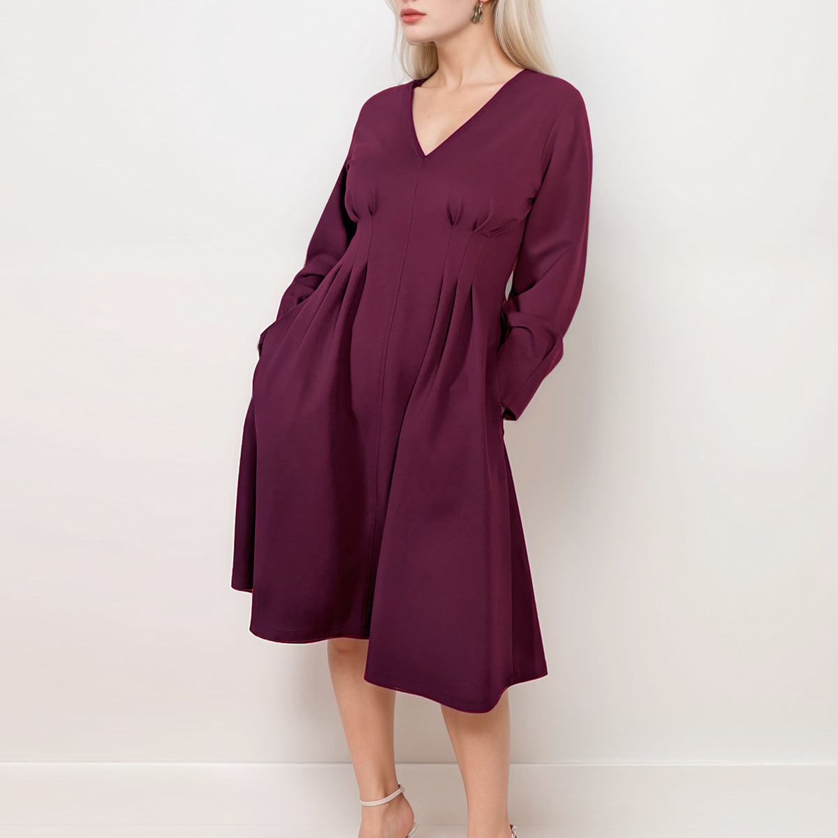 Birgitte Jersey Dress Burgundy