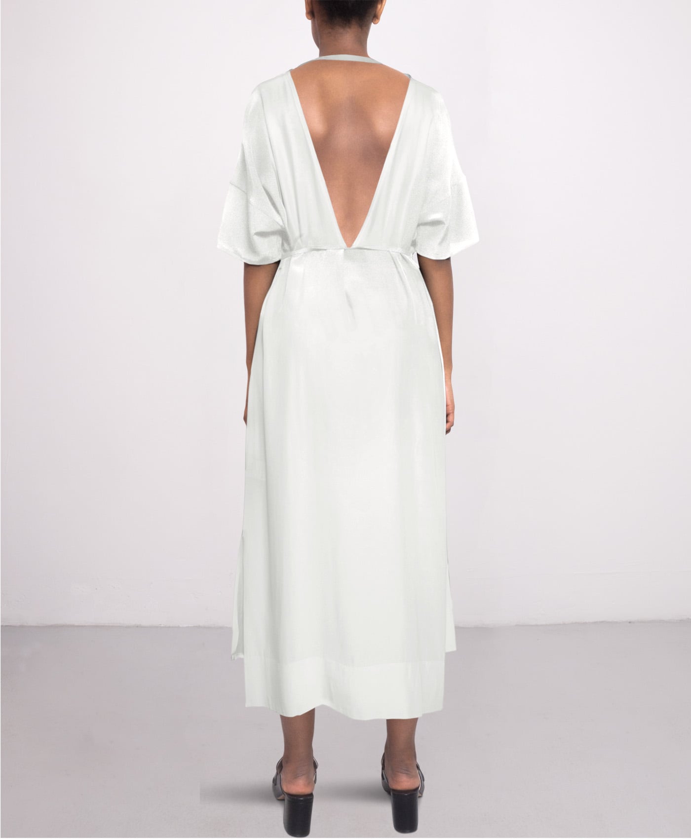 Long day silk dress in Off white SS RN