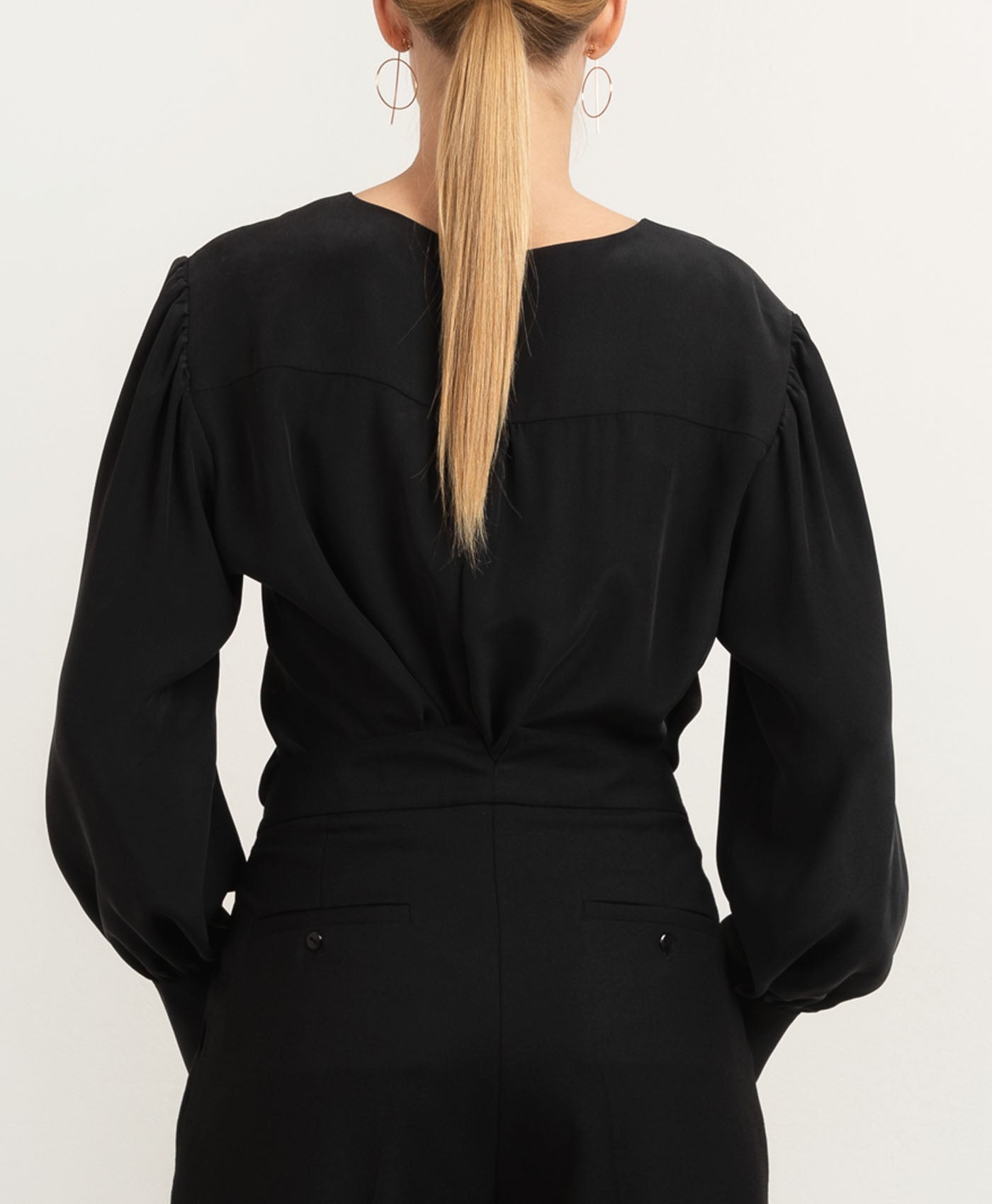 Blaze silk blouse black