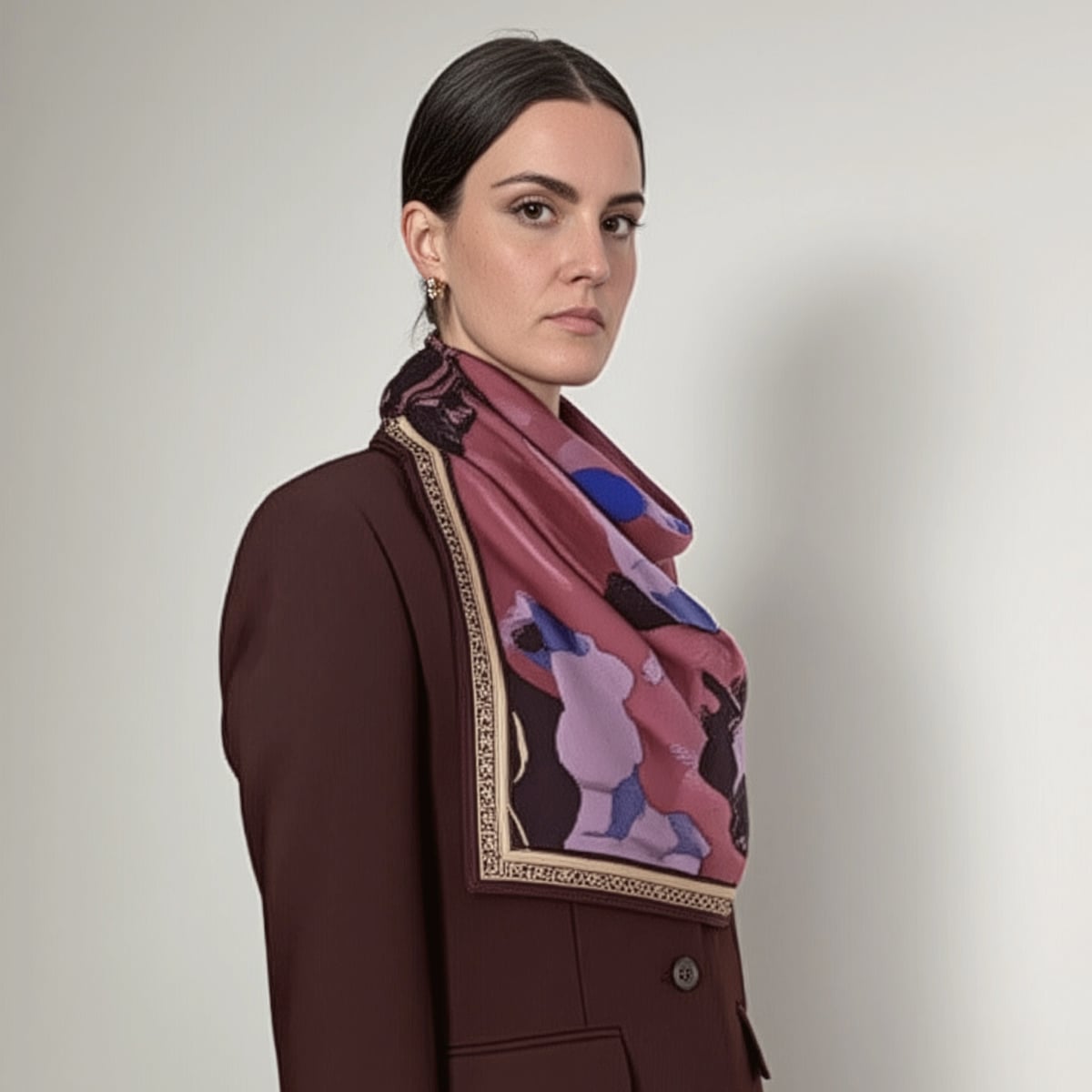 Bourgogne silk scarf