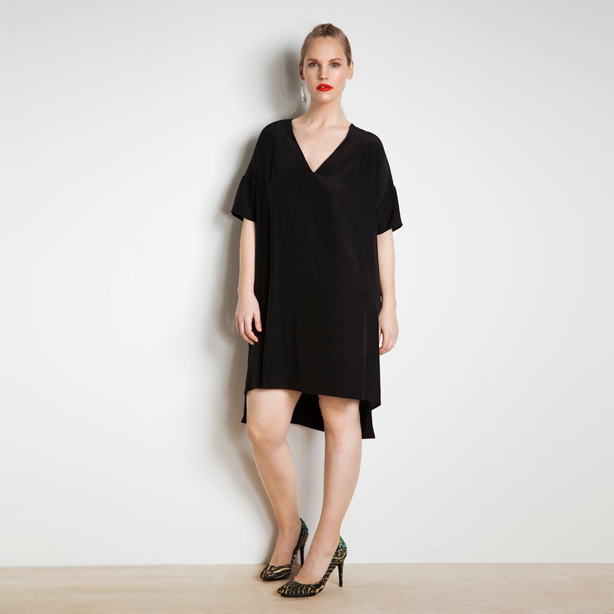 silk little black dress