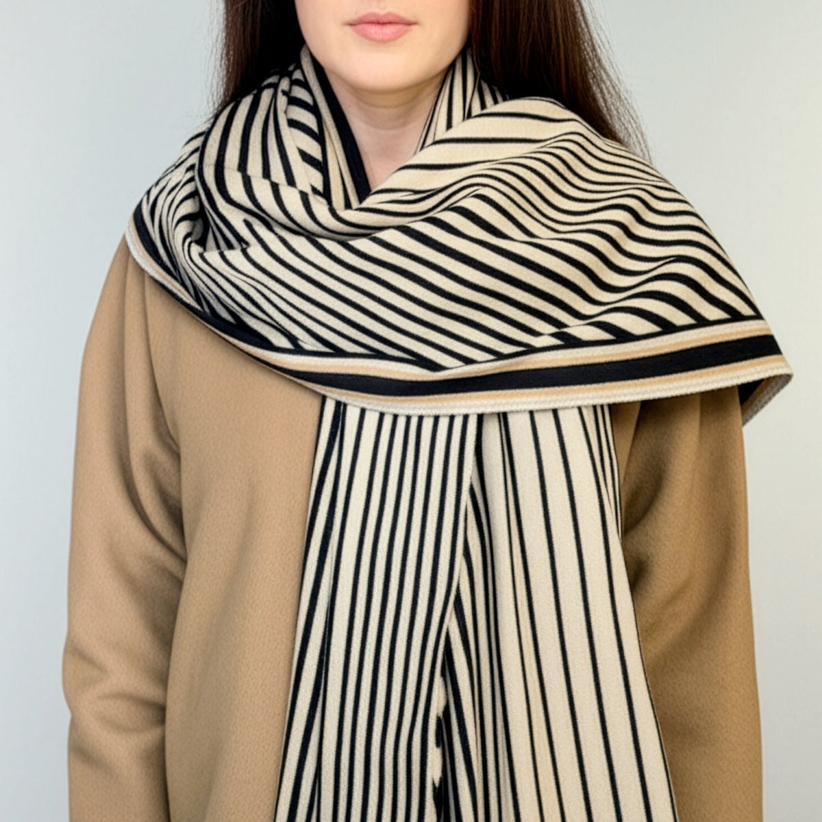 Wool and silk scarf Double Date