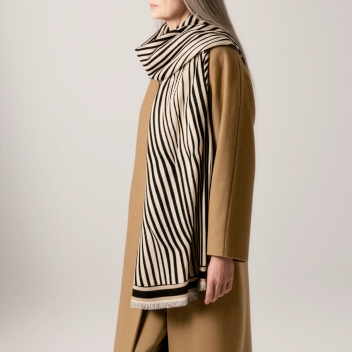 Wool and silk scarf Double Date