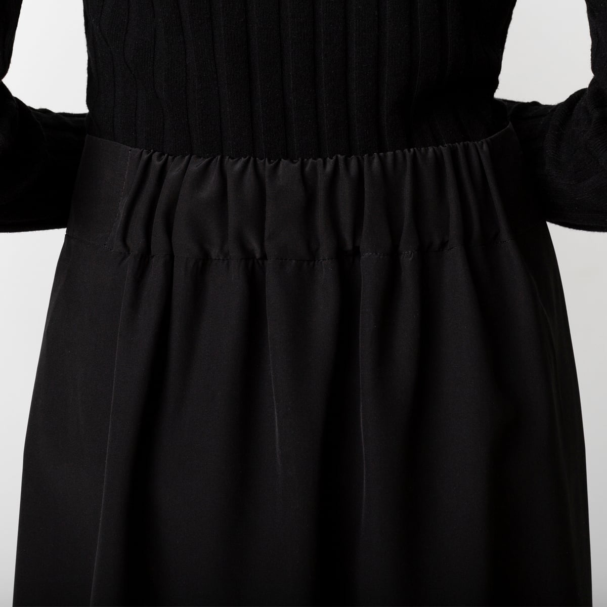 Florence black silk skirt