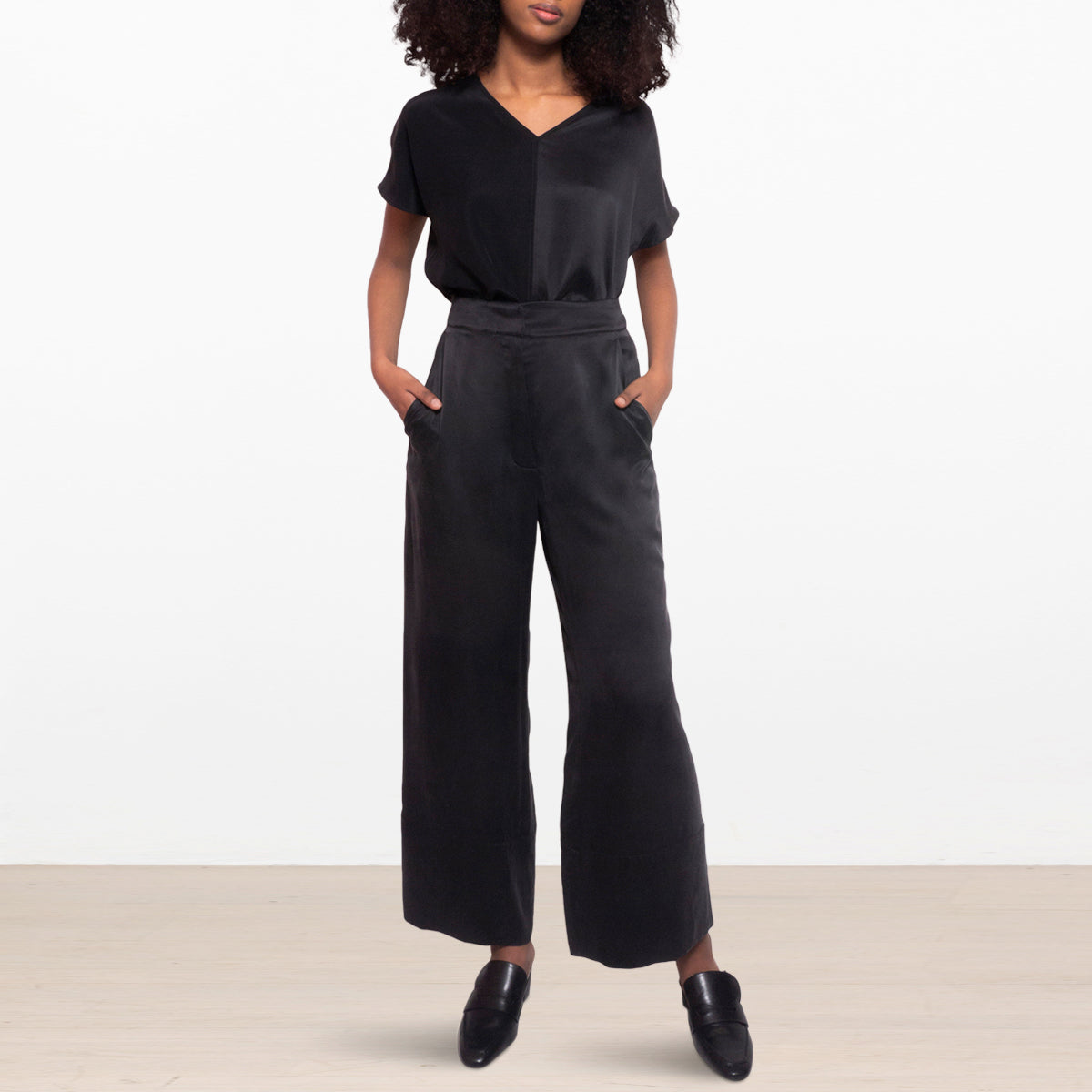Cropped Freedom silk trousers