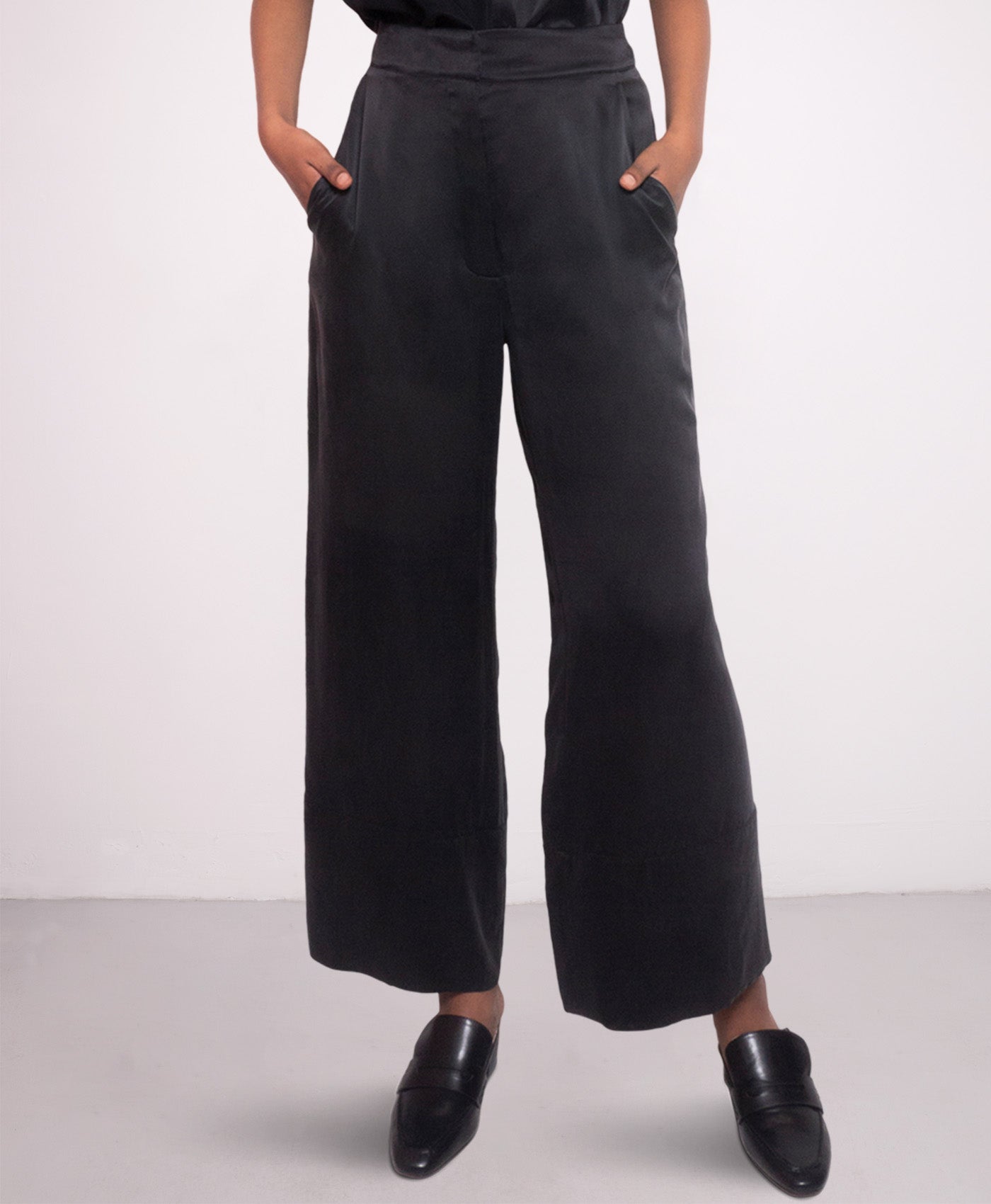 Cropped Freedom silk trousers
