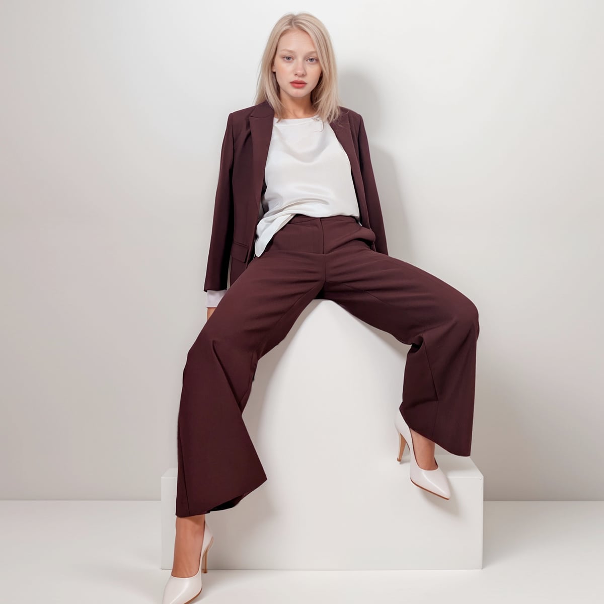 Oversized Tee in Silk – Off-White Elegance