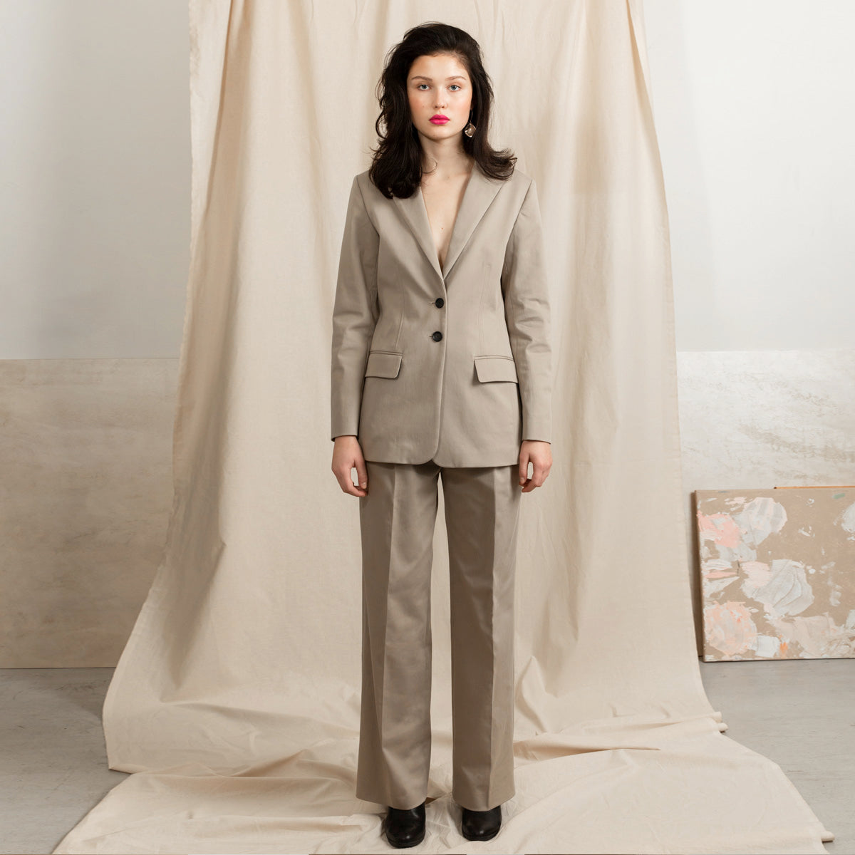 Grace cotton blazer Sand