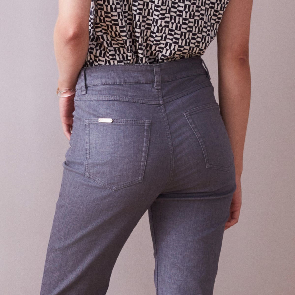 Grey Straight Leg Jeans