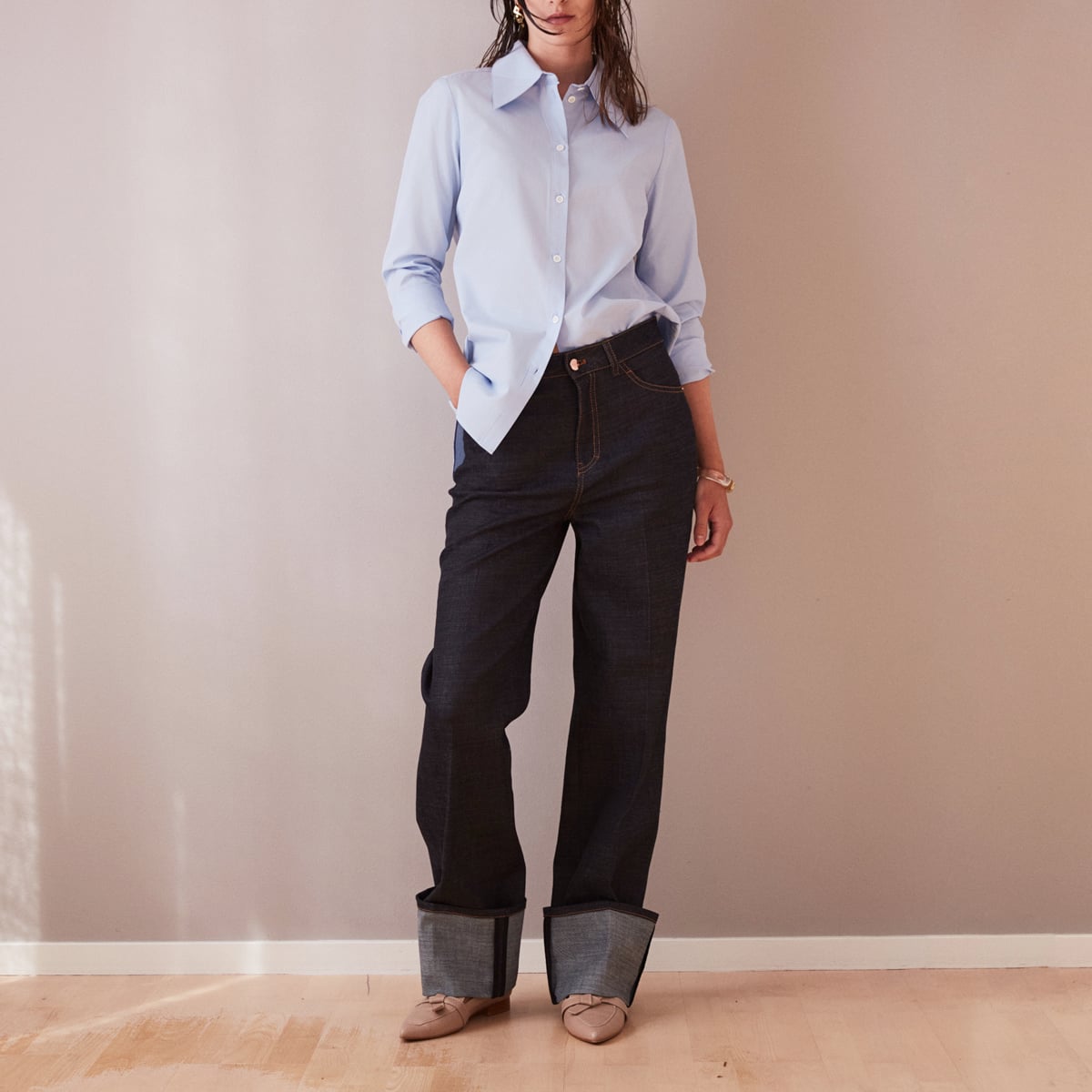 Jazz loose fit jeans with with cuff