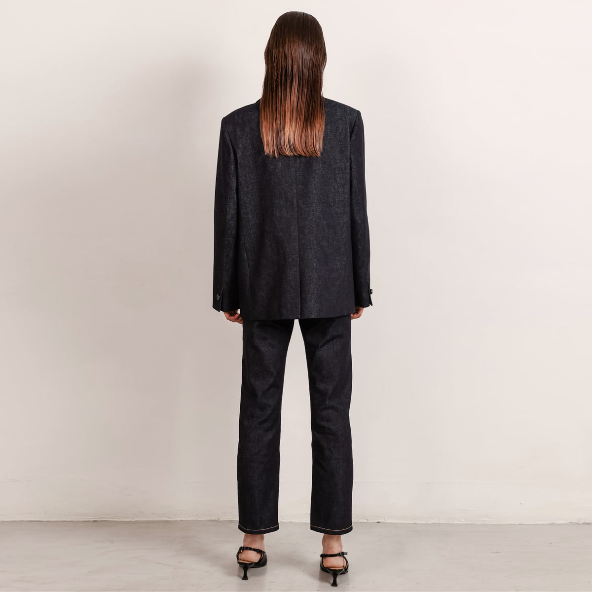 Double Breasted Blazer in Selvedge Denim