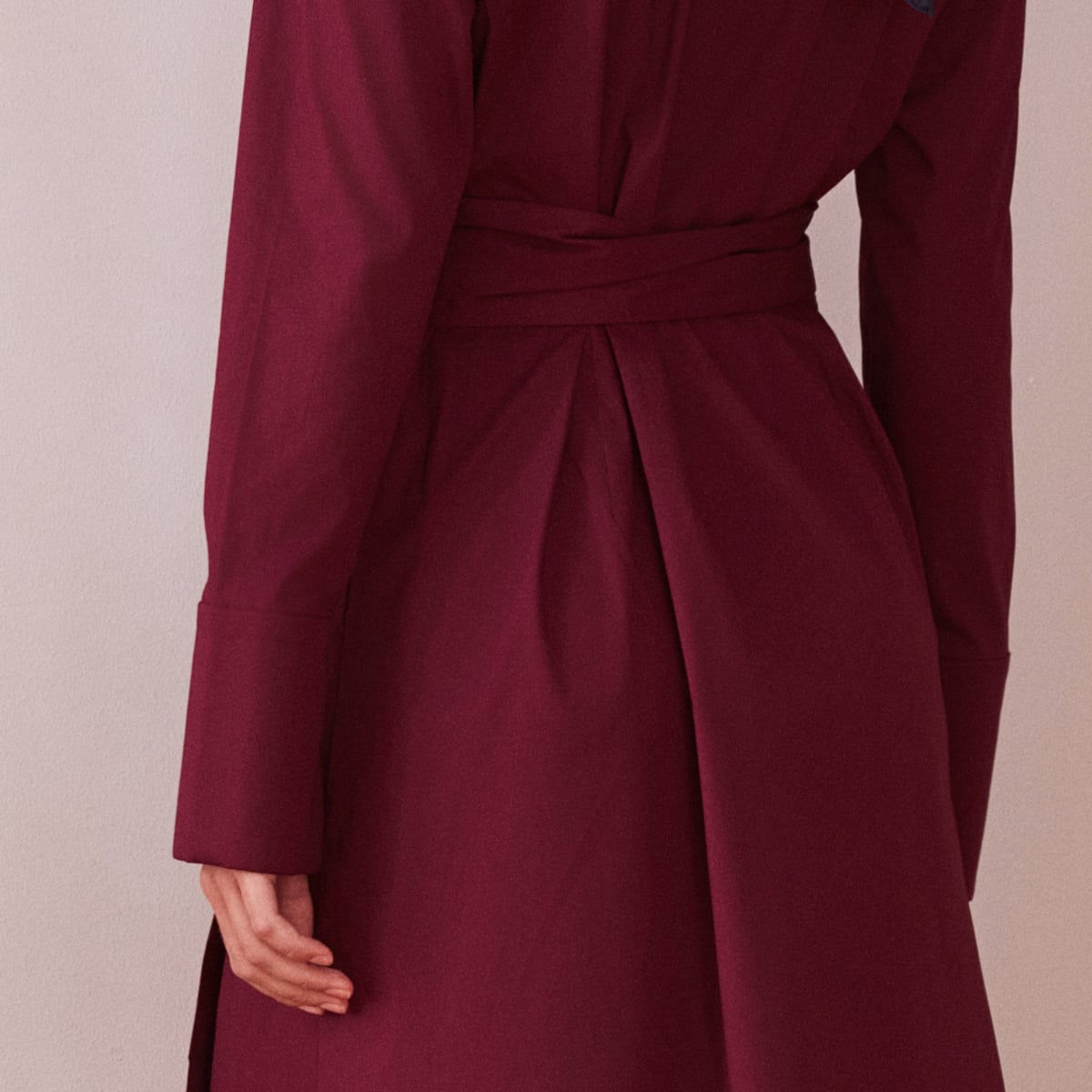 Long Sleeve Wine Red Midi Wrap Dress Studio Heijne Long Sleeve Wine Red Midi Wrap Dress Studio Heijne