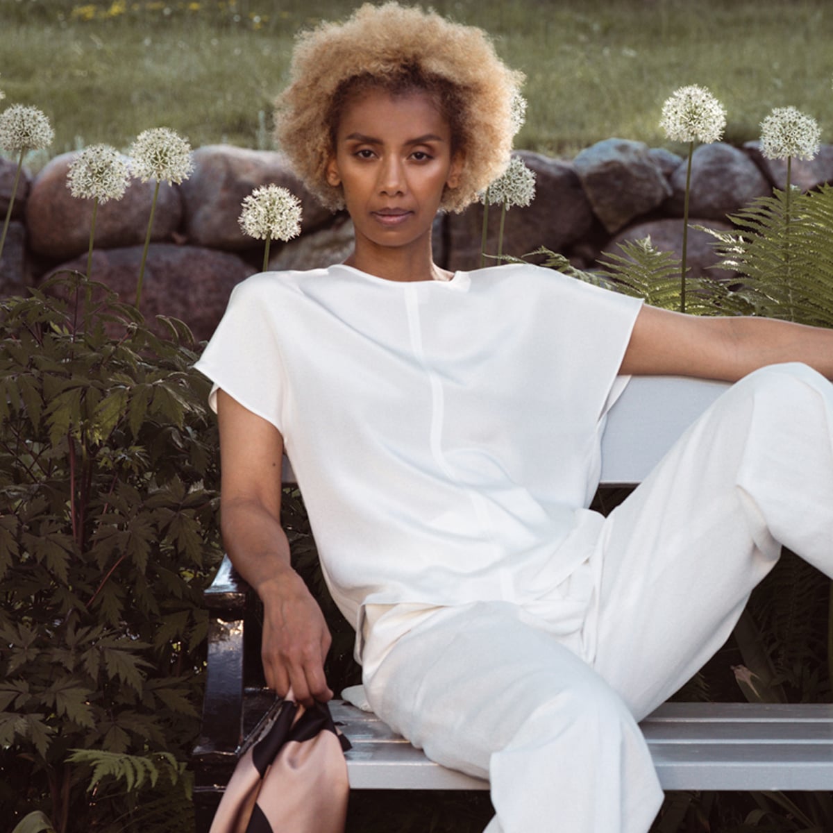 Revolution top in off white silk crepe SS RN