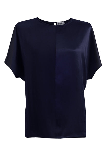 Revolution silk top in Navy blue SS RN