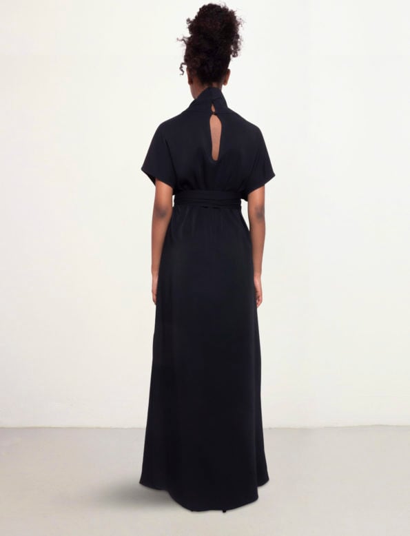Long Black Sunday Dress SS CN