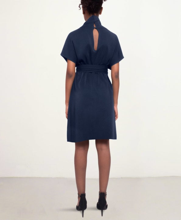 Short Sunday Dress in Navy blue SS CN