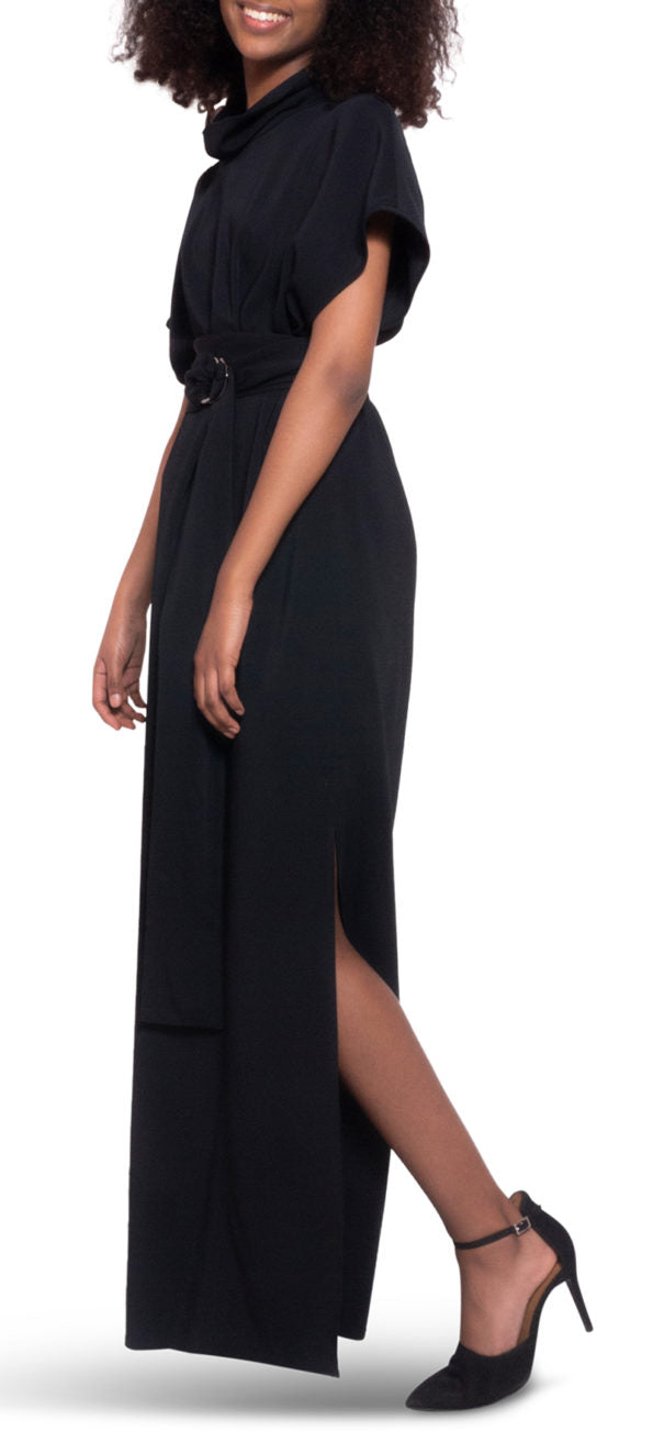 Long Black Sunday Dress SS CN