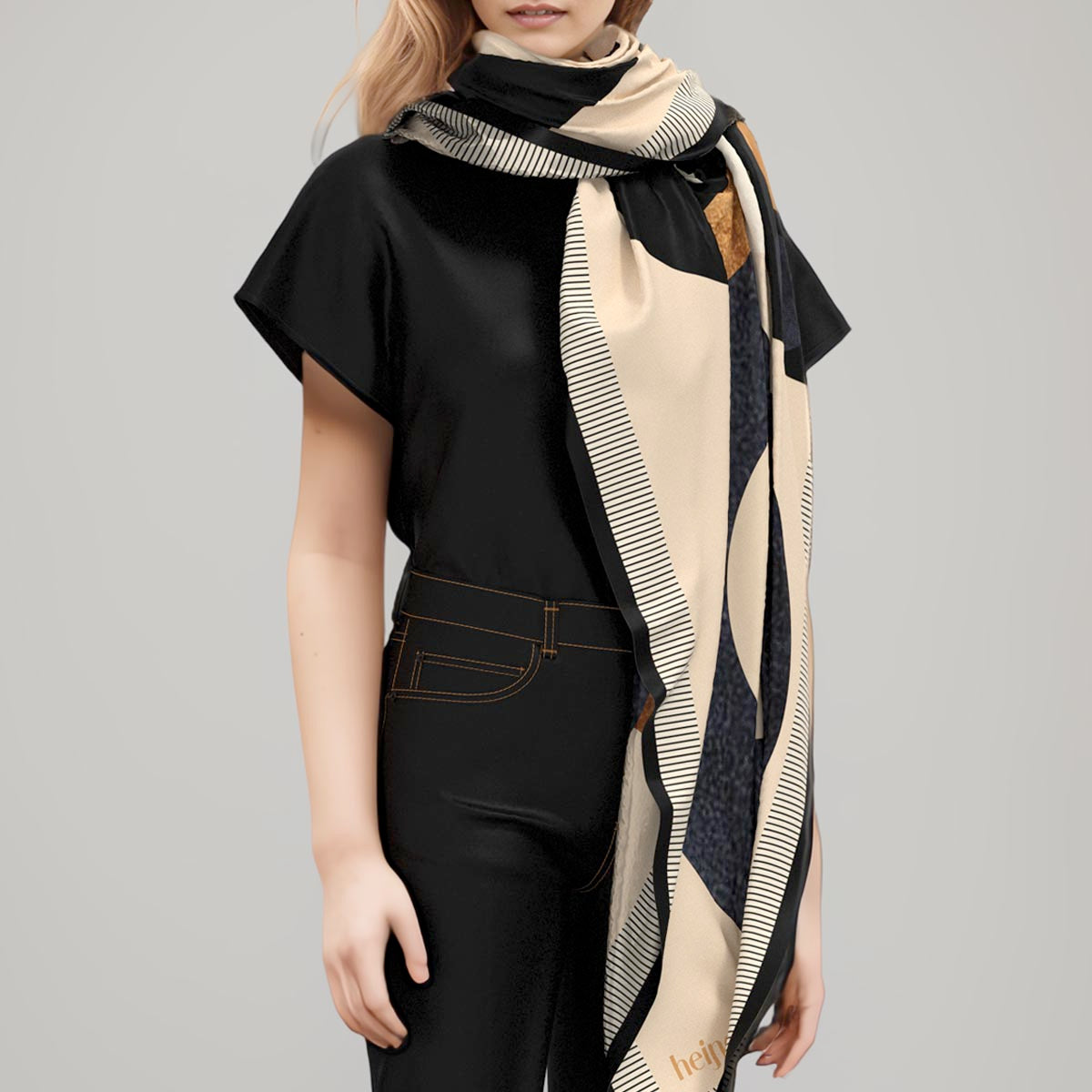 Large silk scarf Velvet Diagram