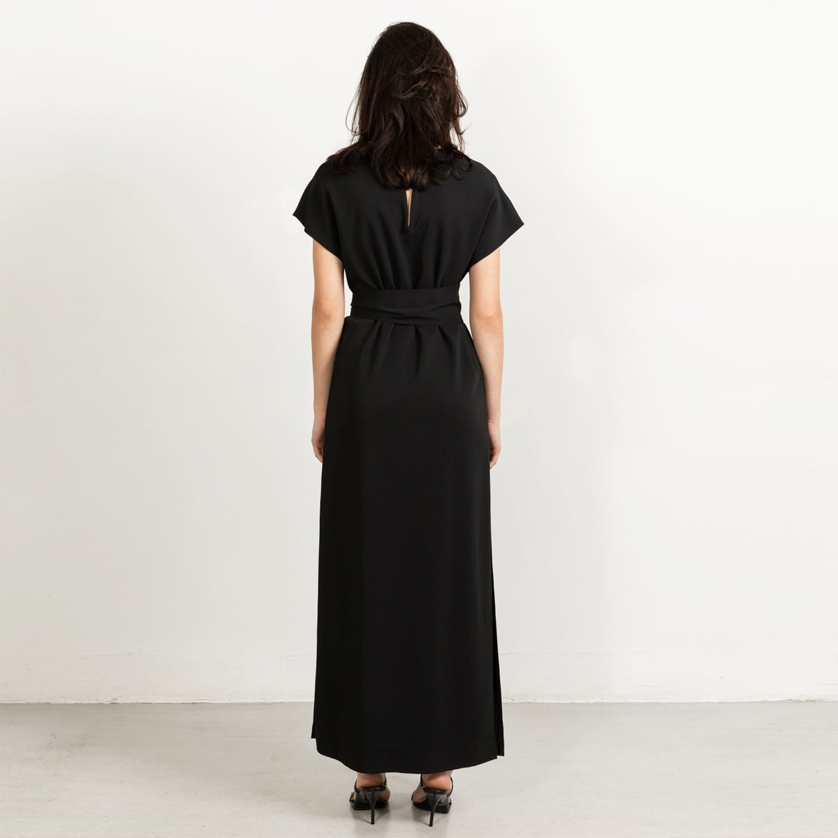 Long Black Sunday Dress SS RN