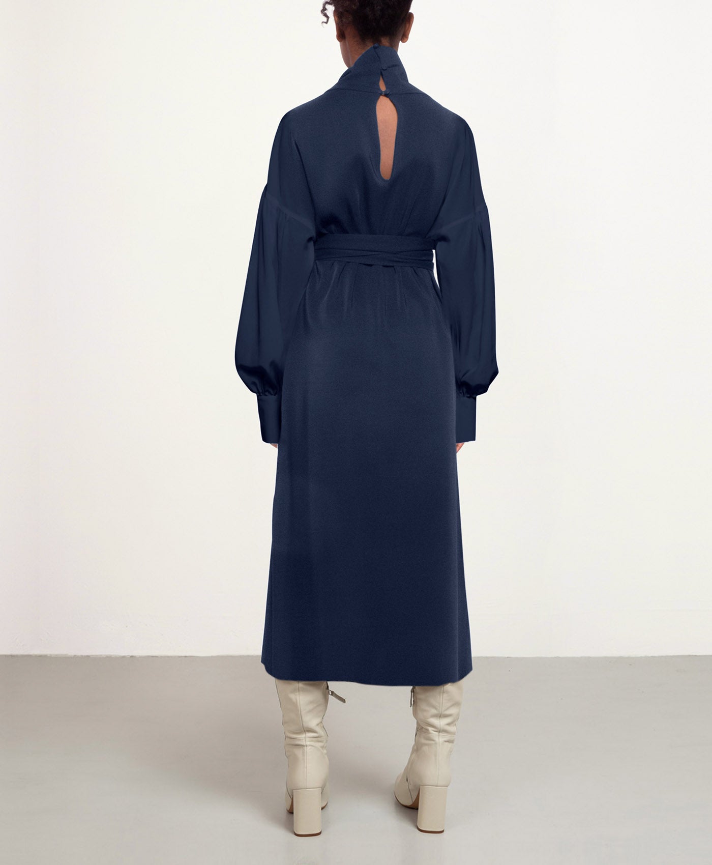 Midi-length Sunday Dress in Navy blue LPS CN