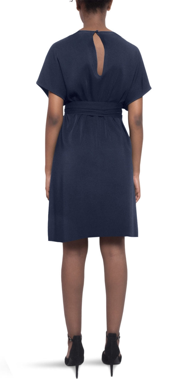 Short Sunday Dress in Navy blue SS RN