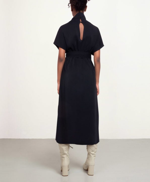 Midi-length Black Sunday Dress SS CN