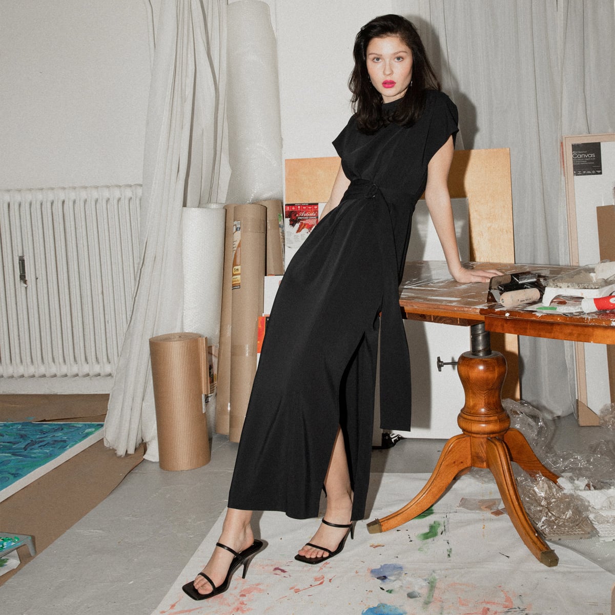 Long Black Sunday Dress SS RN – Studio Heijne